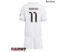 Real Madrid Rodrygo Goes #11 Prima Maglia Bambino 2025-26 Manica Corta (+ Pantaloni corti)
